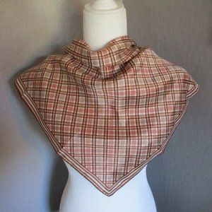 Rust & brown basket weave scarf